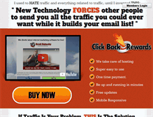 Tablet Screenshot of clickbackrewards.com